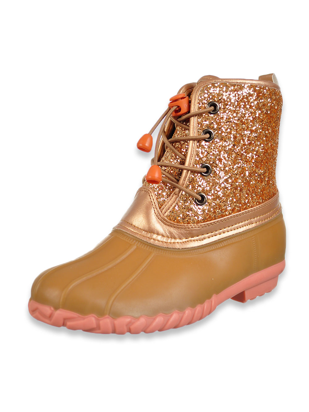 Olivia Miller Girls' Glitter Duck Boots 