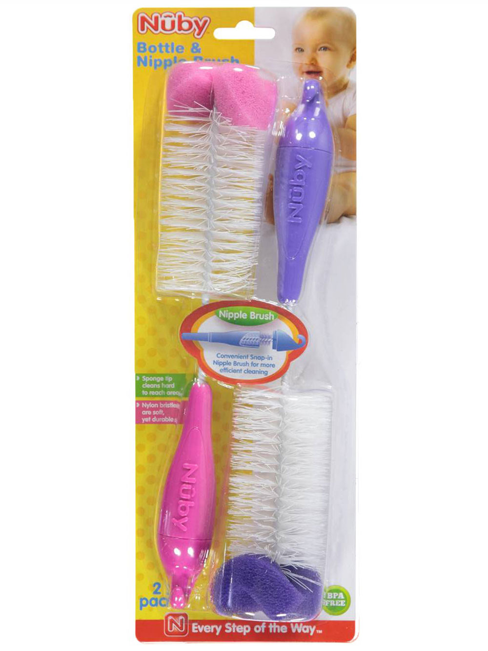 Munchkin Bottle and Nipple Brush - 2pk