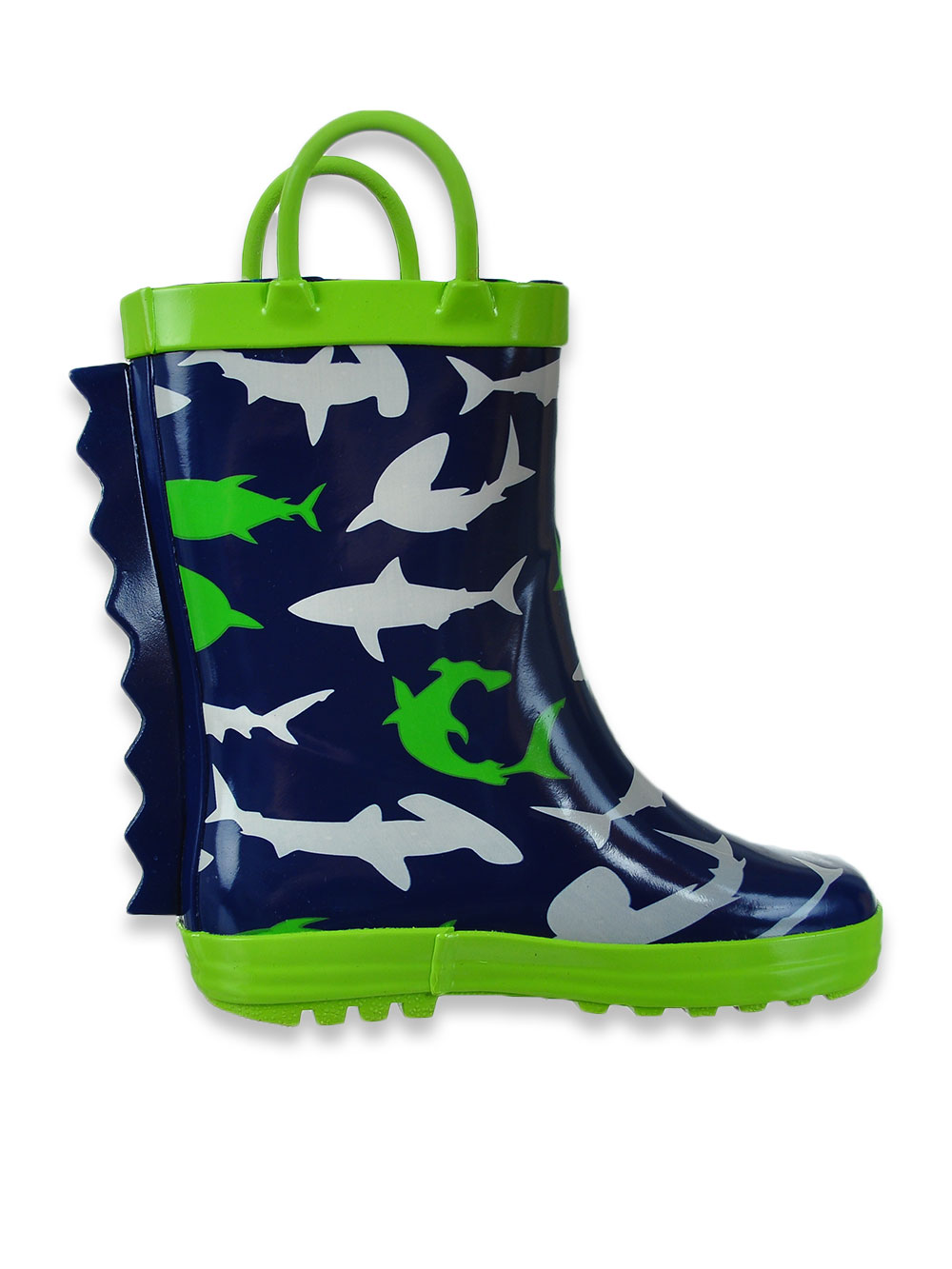 Lilly of New York Kids Boys and Girls Waterproof Rubber Rainboot with Handles Toddler and Little Kid 